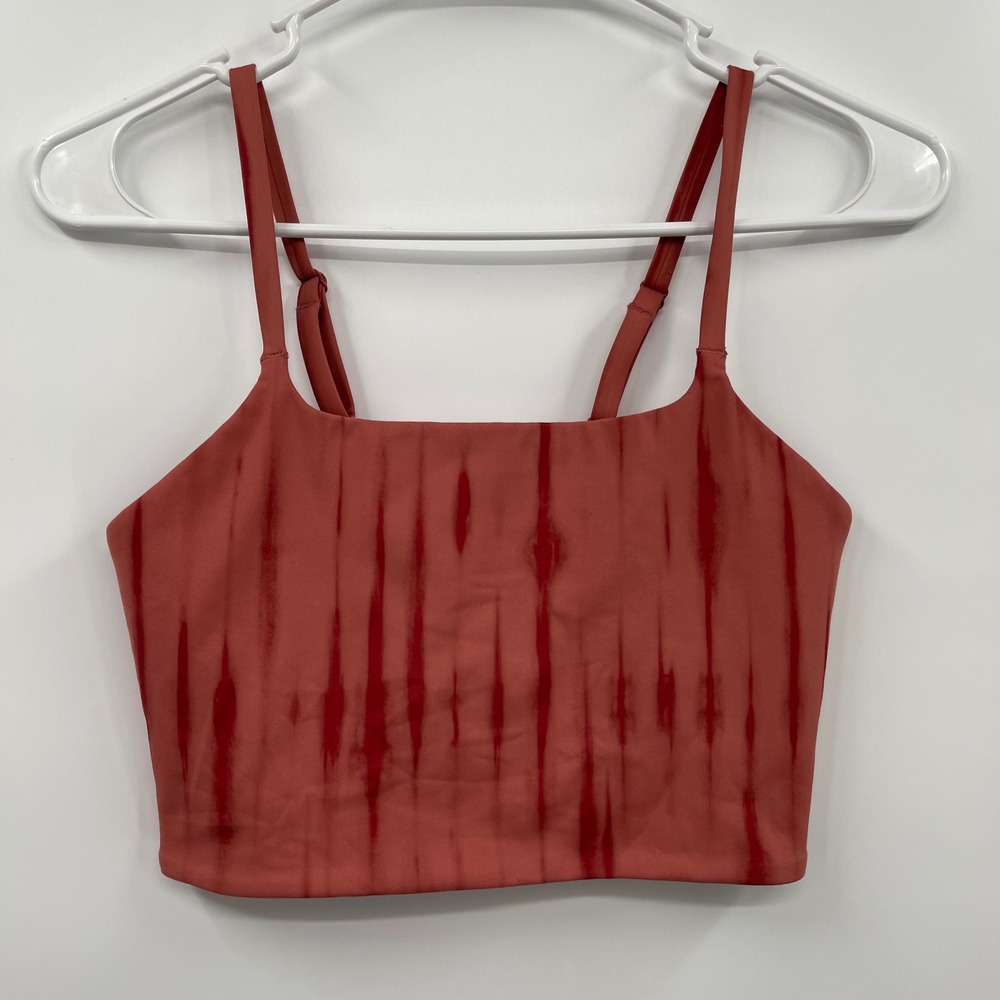 Nike One Dri Fit Sports Bra Coral‎ Tie Dye Adjustable Straps Women's Size S